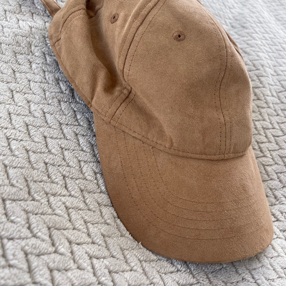 Fashion Nova Suede-Look Brown Baseball Cap